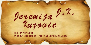 Jeremija Kuzović vizit kartica